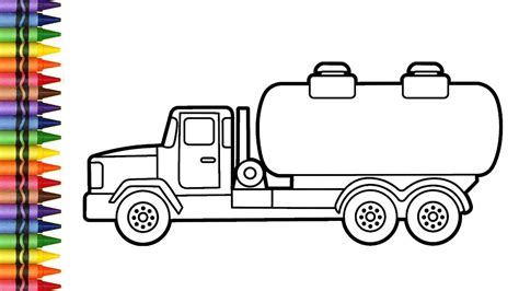 Cách vẽ xe chở xăng dầu đẹp nhất draw petrol truck Drawing