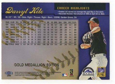 1999 Fleer Ultra Gold Medallion Baseball Cards Pick From List EBay