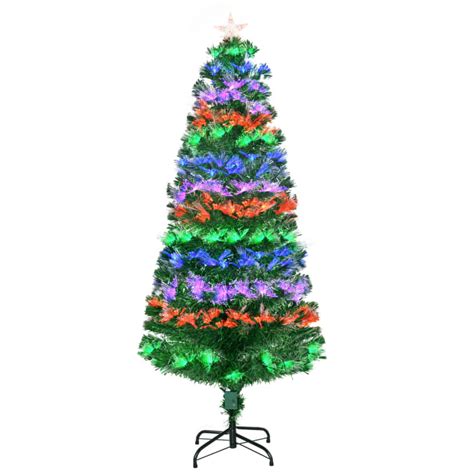 Sapin de Noël artificiel lumineux fibre optique LED multicolore