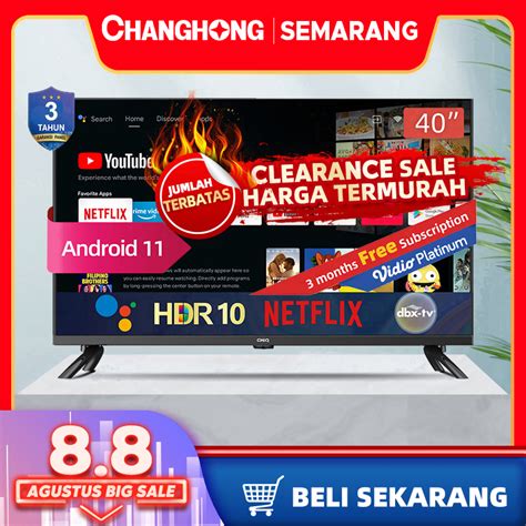 Jual Chiq Inch Android Frameless Smart Tv Digital Led Tv L G P