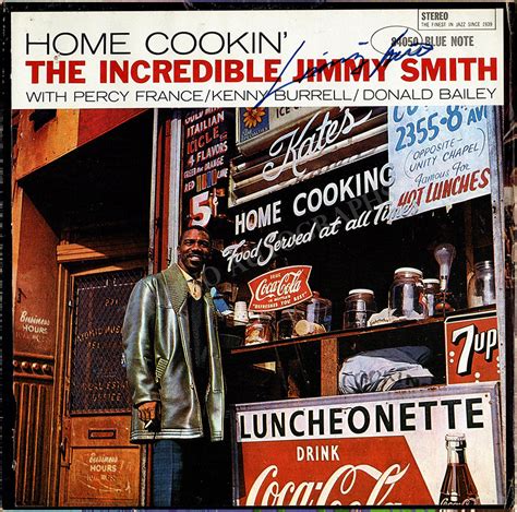 Jimmy Smith Autograph Signed Lp Sleeve Home Cookin Tamino