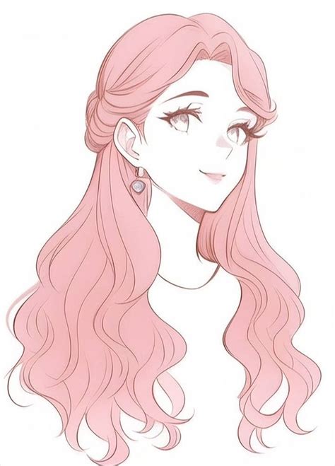 Long Hair Drawing Girl Hair Drawing Drawing Base Drawing Hair Braid