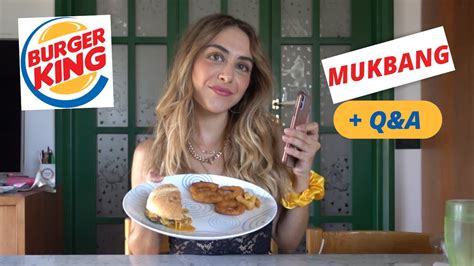 BURGER KING MUKBANG Q A RISPONDO ALLE VOSTRE DOMANDE YouTube