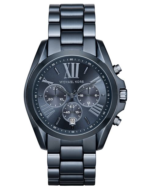 Michael Kors Bradshaw Chronograph Blue Ip Stainless Steel Bracelet