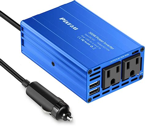 Amazon Pisfau W Power Inverter V Dc To V Ac Car Plug