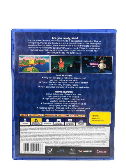 Spongebob Squarepants Battle For Bikini Bottom Rehydrated Ps Appleby Games