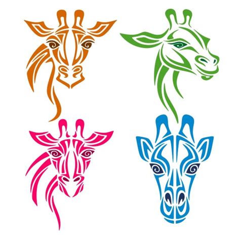 Tribal Giraffe Cuttable Design PNG DXF SVG Eps File For Etsy