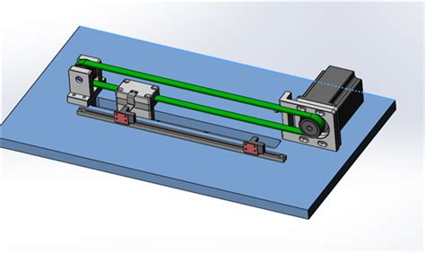 同步带运动模组3d模型下载 三维模型 Solidworks模型 制造云 产品模型