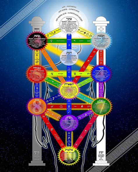 Tree Of Life Print Kabbalah Tree Of Life Photo Paper Print Etsy Uk