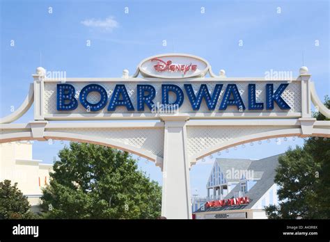 Sign Above An Entrance To Disneys Boardwalk At Walt Disney World In