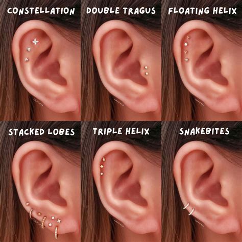 Different Types Of Cute Ear Piercings