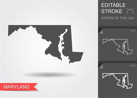 Mapa Estilizado De La Ilustraci N Vectorial Del Estado Estadounidense