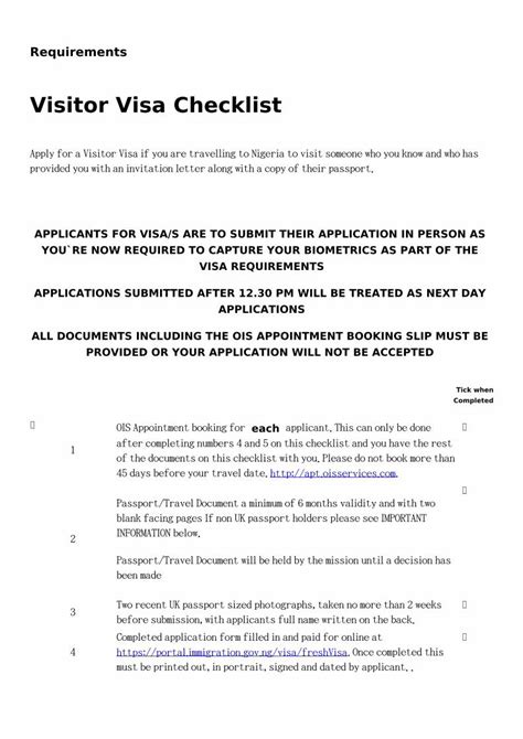 Pdf Visitor Visa Checklist Dokumen Tips