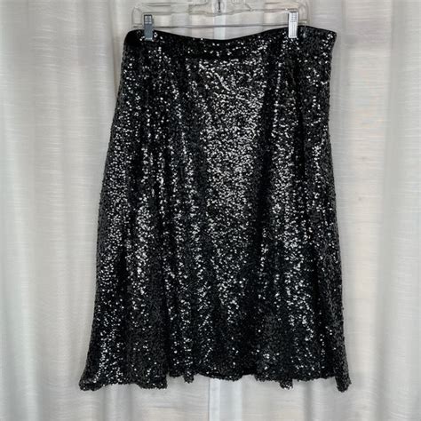 Lane Bryant Skirts Lane Bryant Black Sequin Circle Skirt Nwt Poshmark