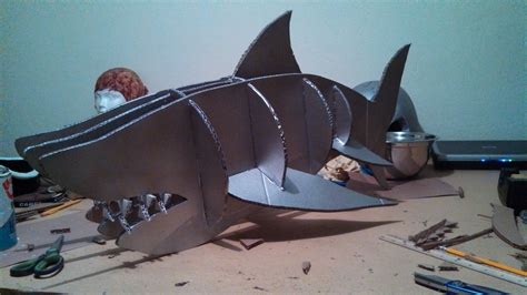 DIY Cardboard Shark Shark Costumes Shark Diy Cardboard