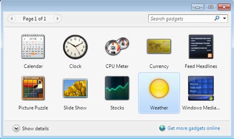 install  gadget  windows   vista gadgets