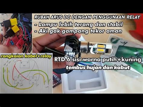 Cara Pasang Lampu Led Rtd Sisi Di Vixion Pakai Relay Youtube