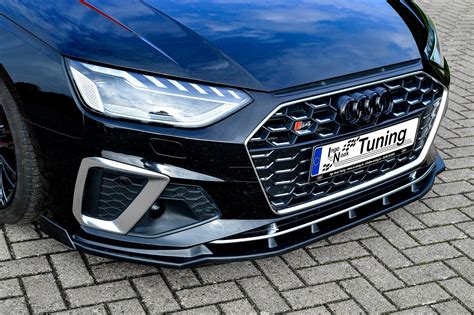 Cup Frontspoilerlippe mit Wings für Audi A4 S Line S4 B9 Facelift