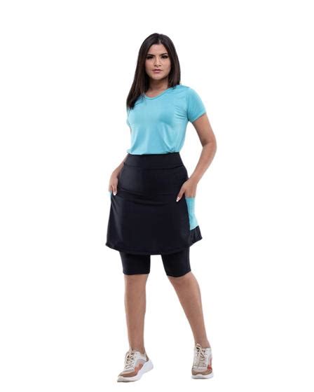 Roupa De Academia Feminina Evang Lica Conjunto Short Saia Evas E Blusa