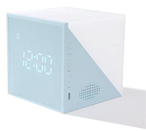 Cube Alarm Clock, with Colorful Lights, Voice-control Night Light, Tim – GizModern