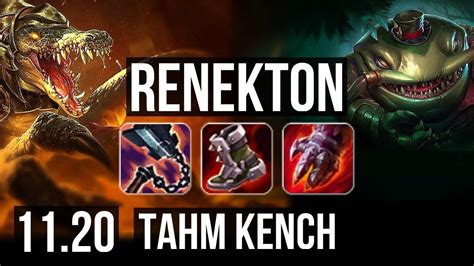 RENEKTON Vs TAHM KENCH TOP 10 0 5 Rank 3 Renekton 2 5M Mastery