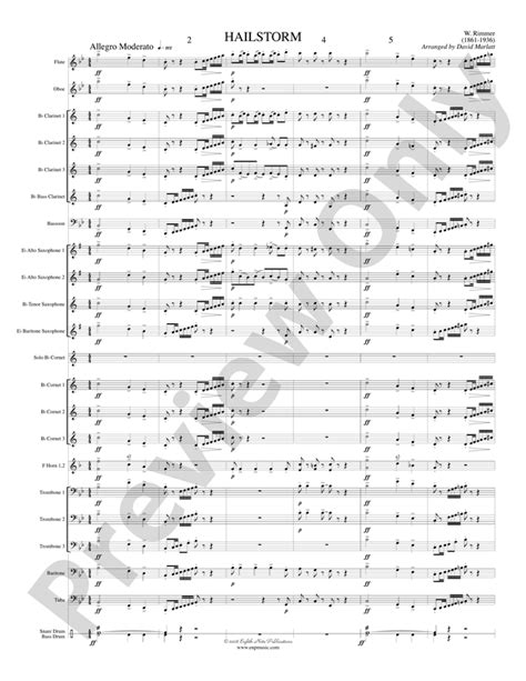 Hailstorm Solo Cornet And Concert Band Concert Band Conductor Score