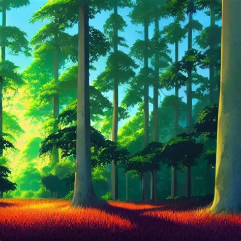 Forest Lanscape Panorama By Makoto Shinkai In Pixar Stable Diffusion