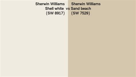 Sherwin Williams Shell White Vs Sand Beach Side By Side Comparison