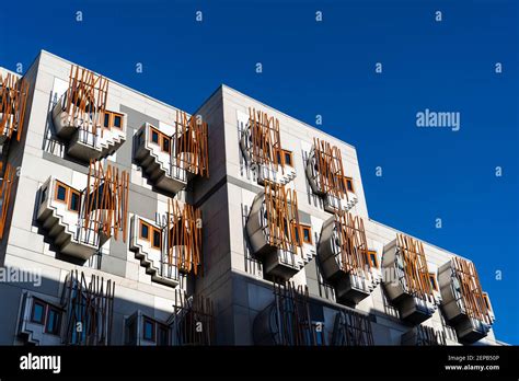 Scottish Parliament Building Exterior High Resolution Stock Photography