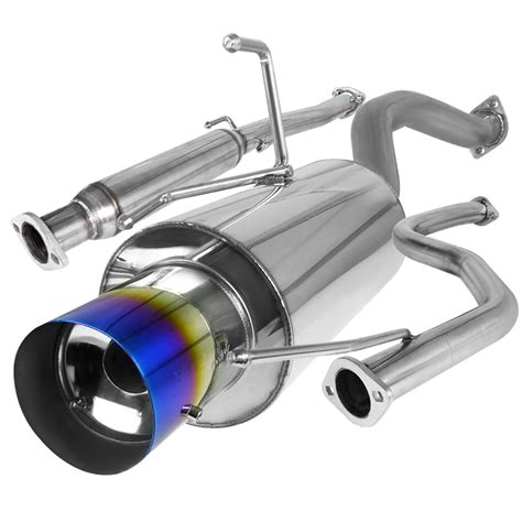 1992-2000 Honda Civic T-304 Stainless Steel N1 Style Catback Exhaust System w/ Burnt Tip - Spec ...