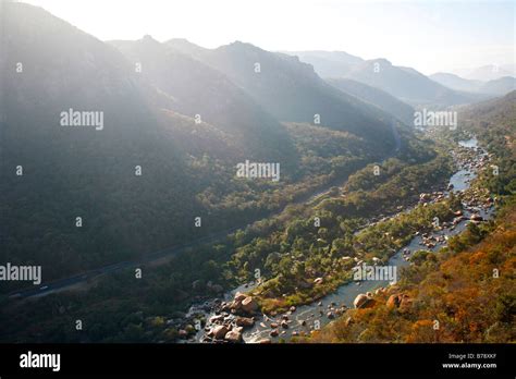 Aerial View Of The Crocodile River Gorge And The N4 National Road