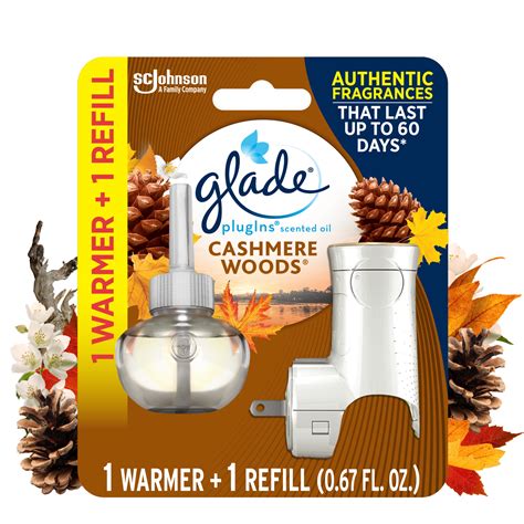 Glade PlugIns 1 Warmer 1 Ct Refill Starter Kit Cashmere Woods 0 67