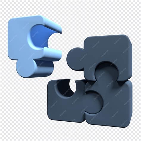 Premium PSD | 3d jigsaw puzzle pieces on transparent background United ...