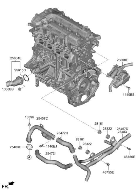 254732M000 Genuine Kia Hose Assembly EGR