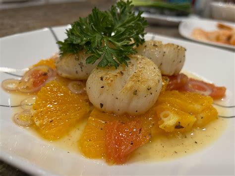 Pan Seared Scallops With Citrus Salad Oil And Spice Company