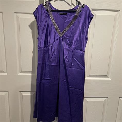 Vintage Satin David Lawrence Dress Empire Line Depop