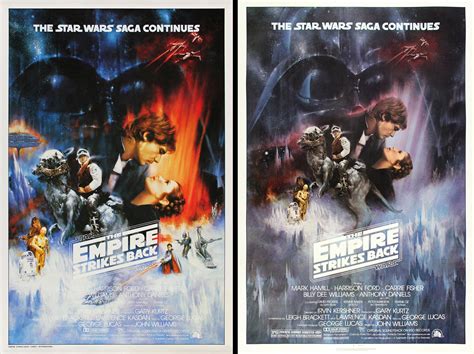 The Empire Strikes Back Movie Poster First And Second Drafts [2124 X