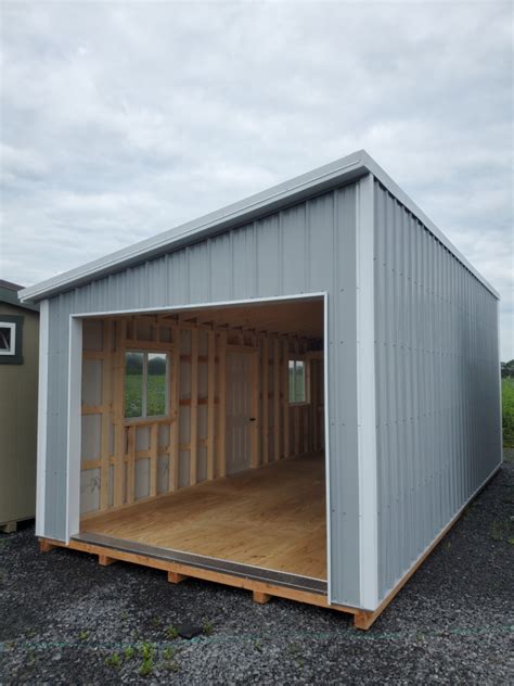 12×24 Single Slope Garage, Display #270 - Stoney Ridge Storage Sheds