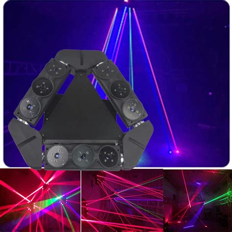 Projecteur Laser LED DMX Clairage De Sc Ne 9 Yeux Araign E Verte