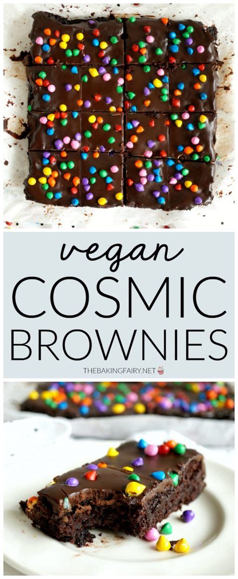 Vegan Homemade Cosmic Brownies The Baking Fairy Recipe Vegan