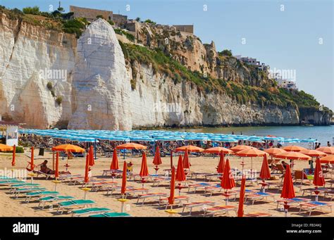 Beach pizzomunno vieste national park hi-res stock photography and ...