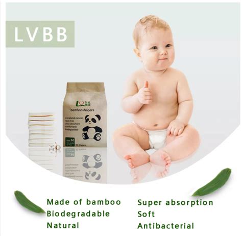 Breathable Organic Biodegradable Bamboo Disposable Diaper For Baby