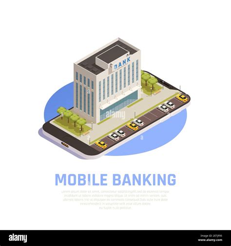 Internet Online Banking Services Isometric Symbolic Composition With