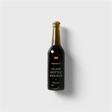 Glass Bottle Free Mockup — Free Mockup World