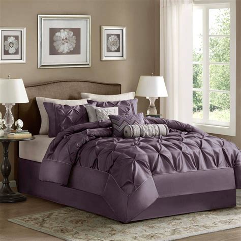 Deep Dark Purple Comforters Bedding Sets