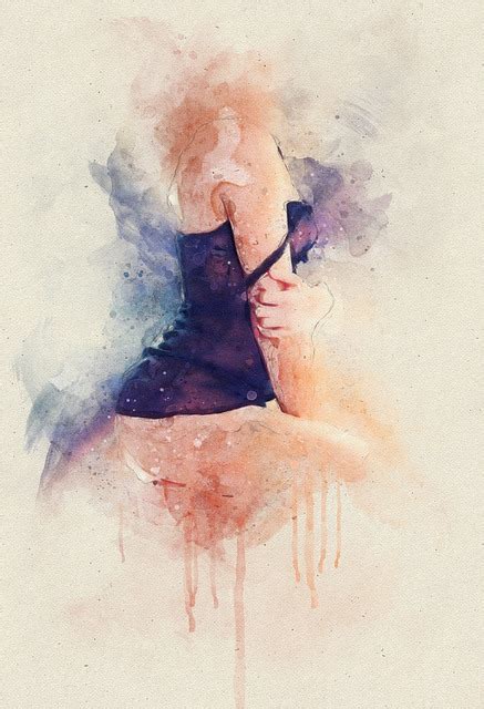 Download Sensual Woman Watercolor Painting Royalty Free Stock