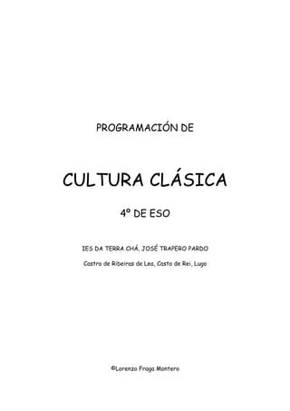 Programaci N Cultura Cl Sica Eso Pdf