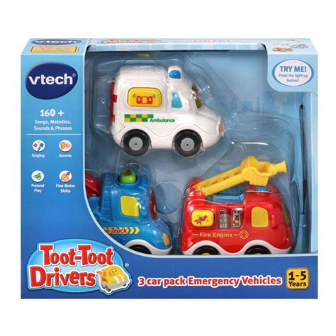 Buy Vtech Toot Toot Drivers 3 Car Pack Emergency Vehicles At Bargainmax