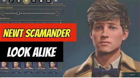 NEWT SCAMANDER LOOK ALIKE CHARACTER CREATION HOGWARTS LEGACY YouTube