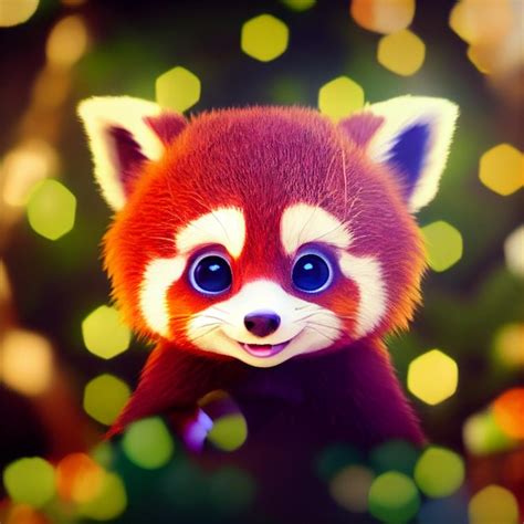 Lindo bebé panda rojo feliz navidad tarjeta de felicitación 3d renderizado ilustración de ...